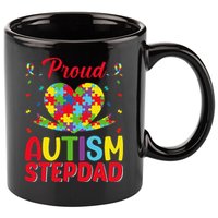 Autism Stepdad Autism Awareness Month Autism Apparel Autism 11oz C Handle Ceramic Mug