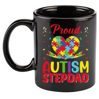 Autism Stepdad Autism Awareness Month Autism Apparel Autism 11oz C Handle Ceramic Mug