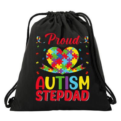 Autism Stepdad Autism Awareness Month Autism Apparel Autism Drawstring Bag