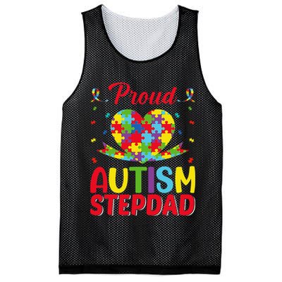 Autism Stepdad Autism Awareness Month Autism Apparel Autism Mesh Reversible Basketball Jersey Tank