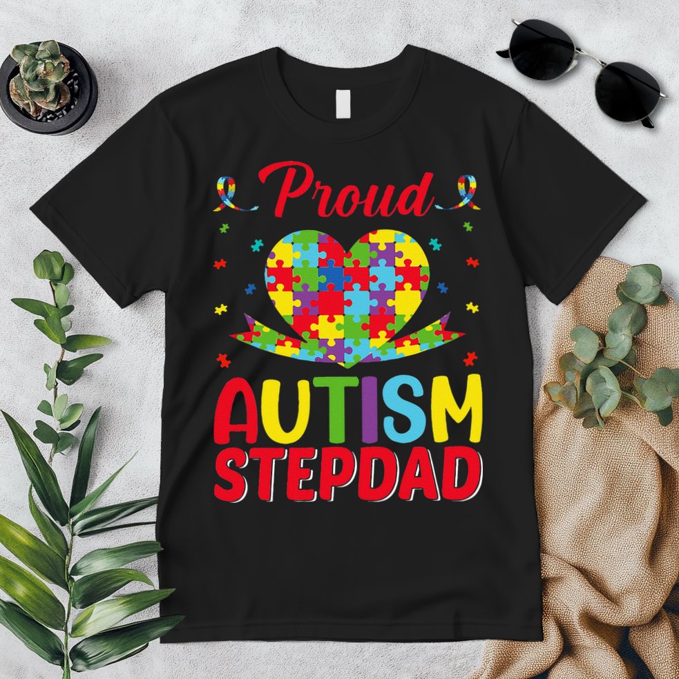 Autism Stepdad Autism Awareness Month Autism Apparel Autism Premium T-Shirt