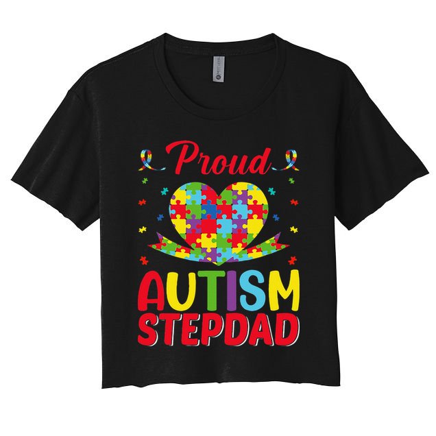 Autism Stepdad Autism Awareness Month Autism Apparel Autism Crop Top