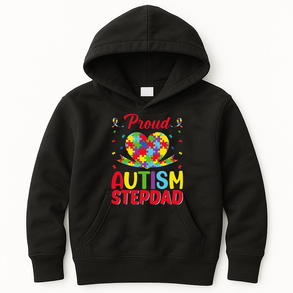 Autism Stepdad Autism Awareness Month Autism Apparel Autism Kids Hoodie