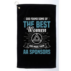 Aa Sobriety Anniversary 60 Day Sponsor Chip Aa Sponsor Platinum Collection Golf Towel