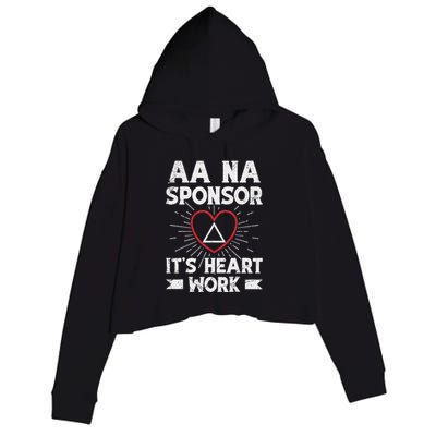 Aa Sponsorship Alcoholics Anonymous Sobriety Aa Na Sponsor Crop Fleece Hoodie