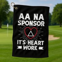 Aa Sponsorship Alcoholics Anonymous Sobriety Aa Na Sponsor Golf Towel
