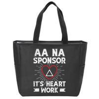 Aa Sponsorship Alcoholics Anonymous Sobriety Aa Na Sponsor Zip Tote Bag