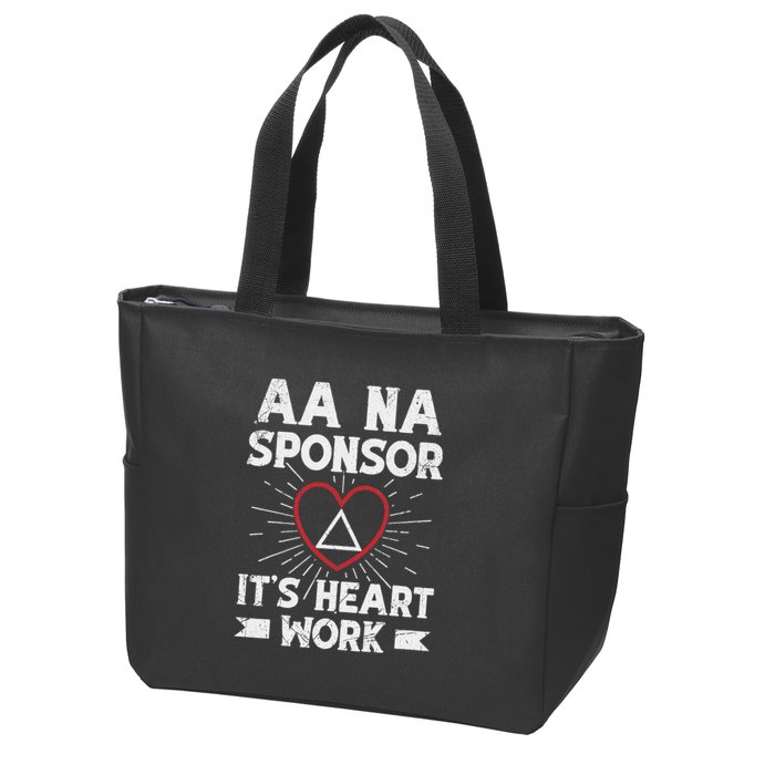Aa Sponsorship Alcoholics Anonymous Sobriety Aa Na Sponsor Zip Tote Bag