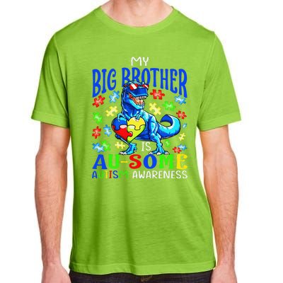 Autism Support Autistic My Big Brother Is Awesome Dinosaur Adult ChromaSoft Performance T-Shirt