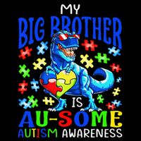Autism Support Autistic My Big Brother Is Awesome Dinosaur Impact Tech Backpack