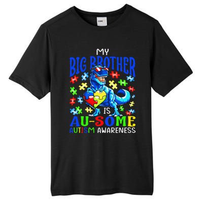 Autism Support Autistic My Big Brother Is Awesome Dinosaur Tall Fusion ChromaSoft Performance T-Shirt