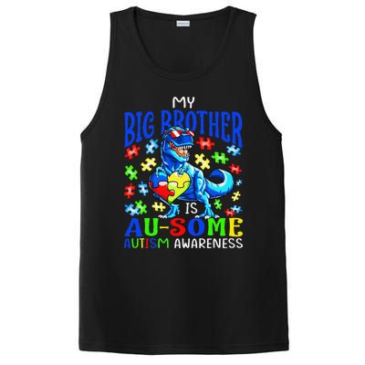 Autism Support Autistic My Big Brother Is Awesome Dinosaur PosiCharge Competitor Tank