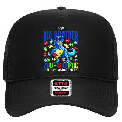 Autism Support Autistic My Big Brother Is Awesome Dinosaur Trucker Hat