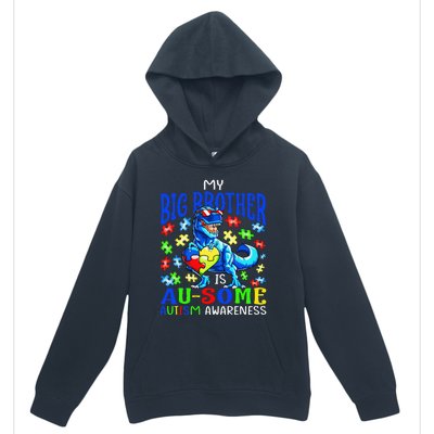 Autism Support Autistic My Big Brother Is Awesome Dinosaur Urban Pullover Hoodie