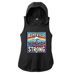 Asheville Strong Asheville North Carolina Ladies PosiCharge Tri-Blend Wicking Draft Hoodie Tank