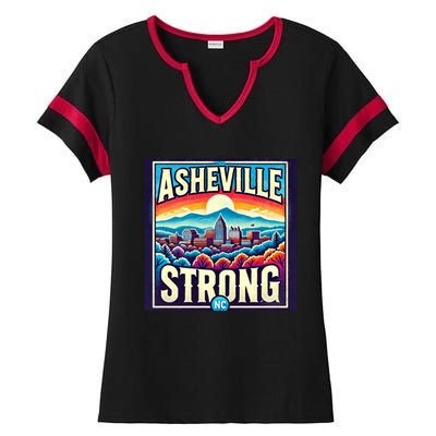 Asheville Strong Asheville North Carolina Ladies Halftime Notch Neck Tee