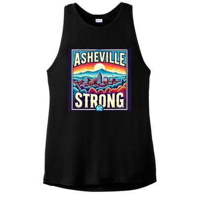 Asheville Strong Asheville North Carolina Ladies PosiCharge Tri-Blend Wicking Tank