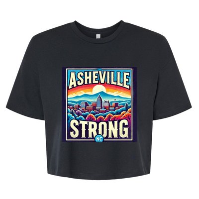 Asheville Strong Asheville North Carolina Bella+Canvas Jersey Crop Tee