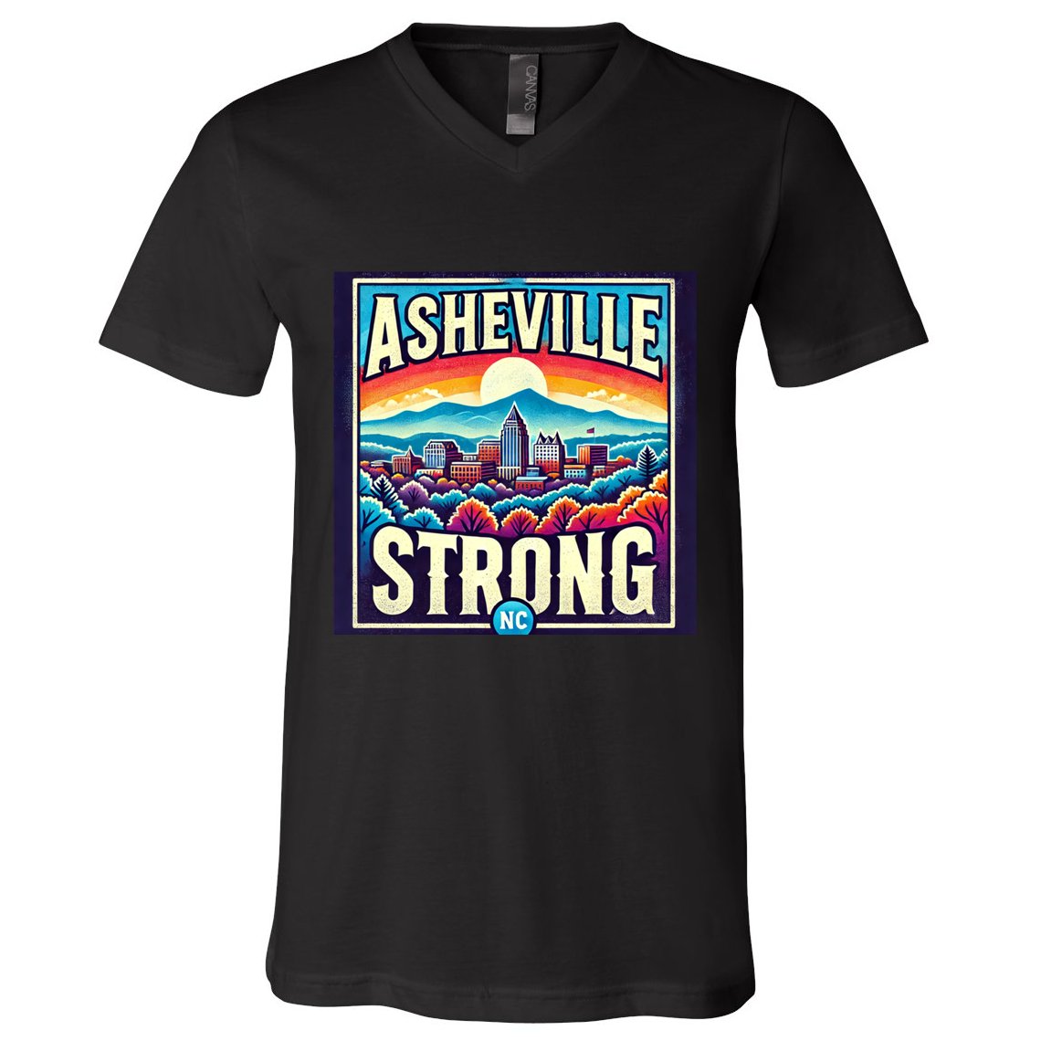 Asheville Strong Asheville North Carolina V-Neck T-Shirt