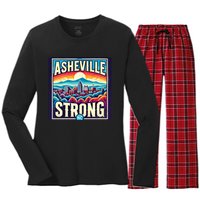 Asheville Strong Asheville North Carolina Women's Long Sleeve Flannel Pajama Set 