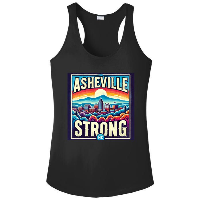 Asheville Strong Asheville North Carolina Ladies PosiCharge Competitor Racerback Tank