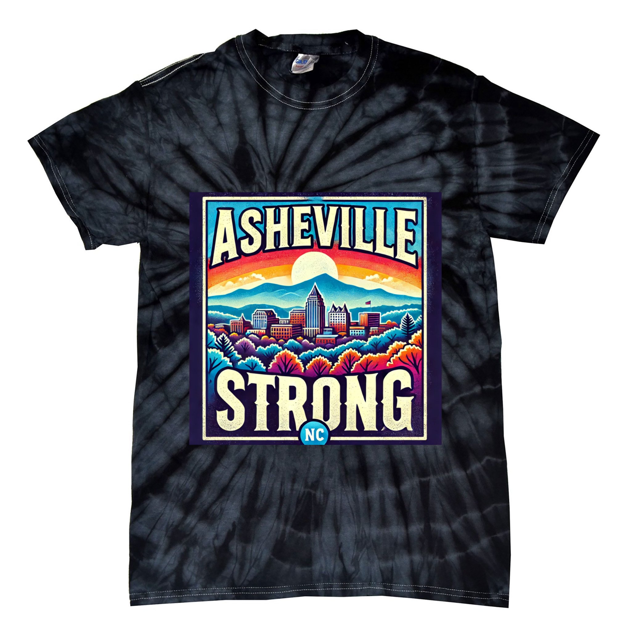 Asheville Strong Asheville North Carolina Tie-Dye T-Shirt
