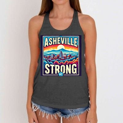 Asheville Strong Asheville North Carolina Women's Knotted Racerback Tank