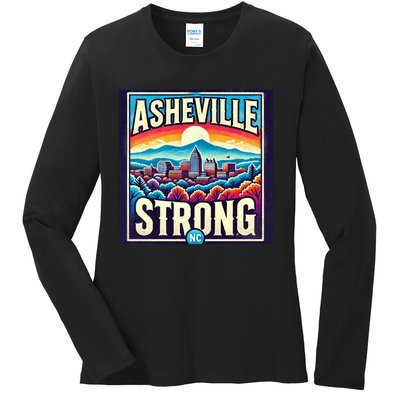 Asheville Strong Asheville North Carolina Ladies Long Sleeve Shirt