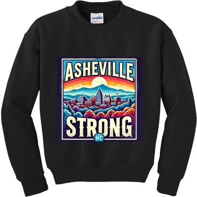 Asheville Strong Asheville North Carolina Kids Sweatshirt