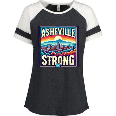 Asheville Strong Asheville North Carolina Enza Ladies Jersey Colorblock Tee