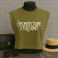 Architecture Student Architects Graduation Architect Meaningful Gift Garment-Dyed Women's Muscle Tee