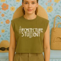 Architecture Student Architects Graduation Architect Meaningful Gift Garment-Dyed Women's Muscle Tee