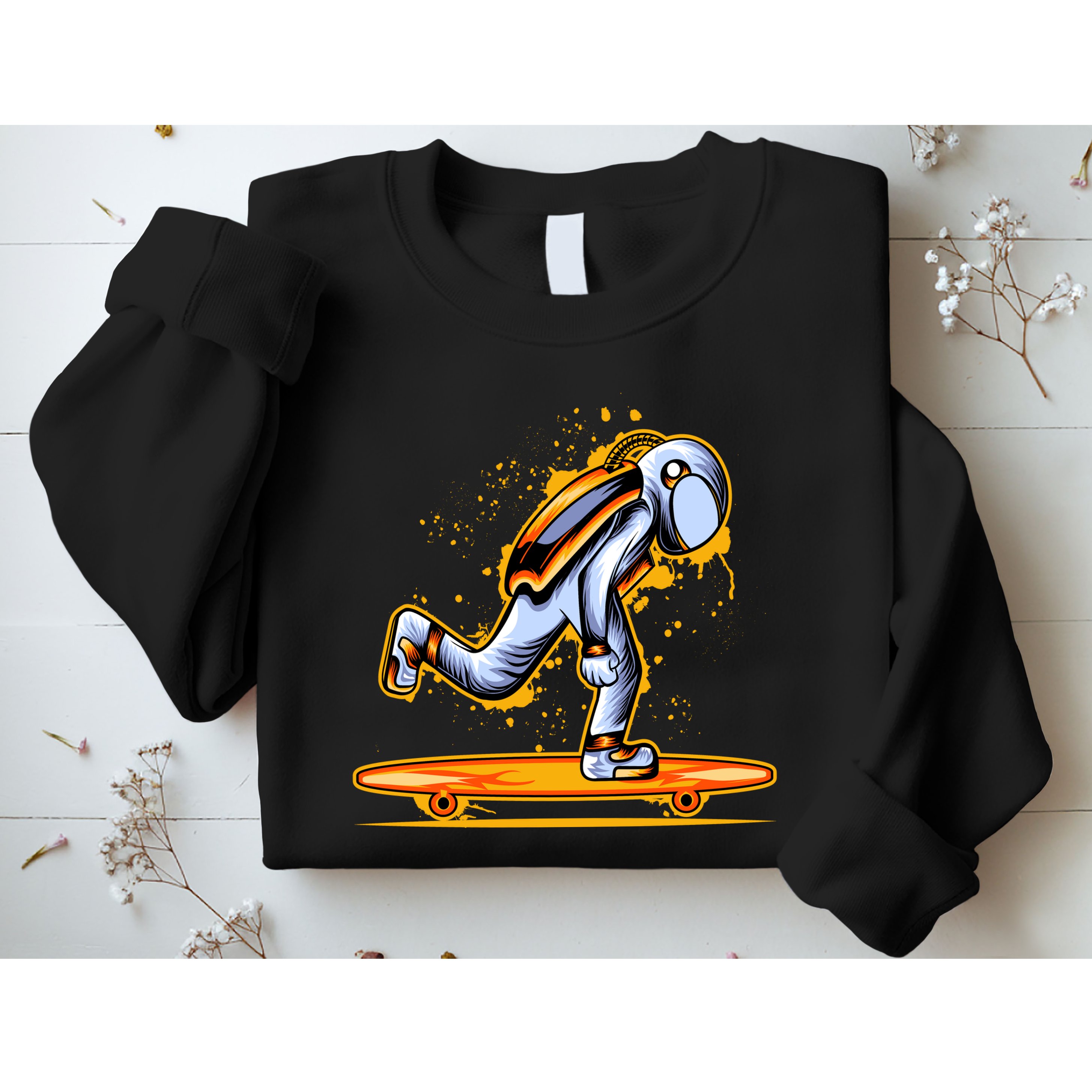 Astronaut Skateboarding Sweatshirt
