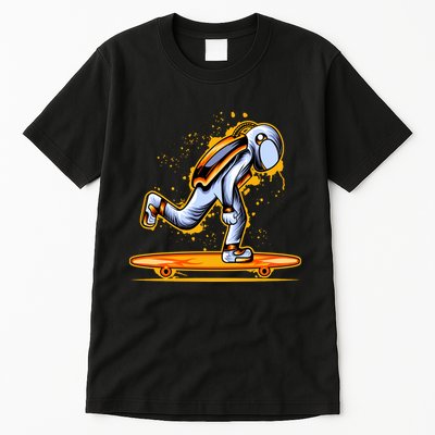 Astronaut Skateboarding Tall T-Shirt