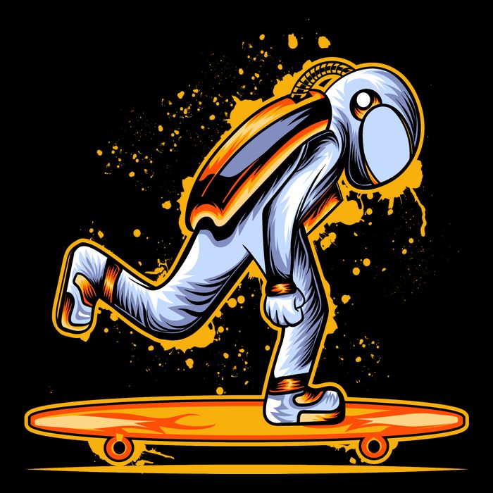 Astronaut Skateboarding Impact Tech Backpack
