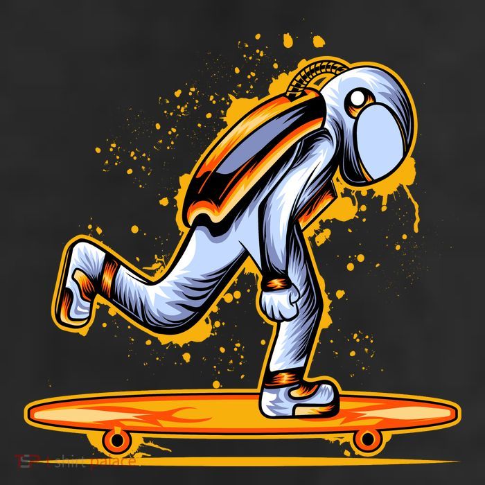 Astronaut Skateboarding 11oz C Handle Ceramic Mug