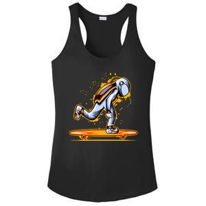 Astronaut Skateboarding Ladies PosiCharge Competitor Racerback Tank