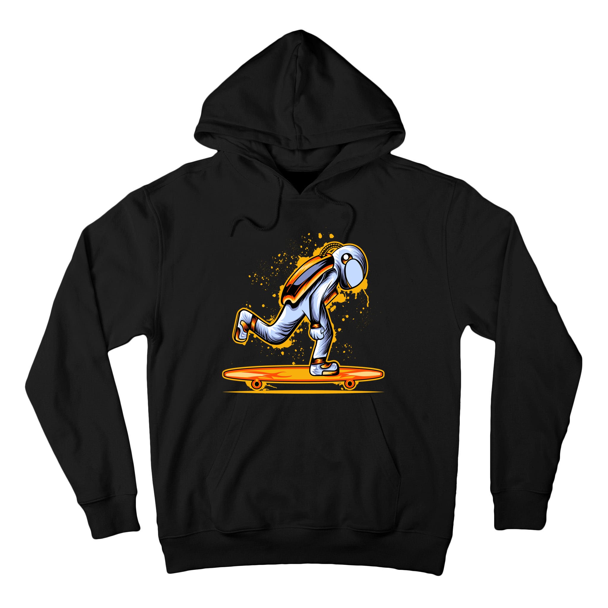 Astronaut Skateboarding Tall Hoodie