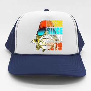 Awesome Since August 1979 Fishing 40th Birthday Gift Trucker Hat