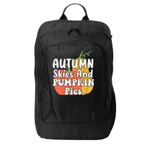 Autumn Skies And Pumpkin Pies Cute City Backpack