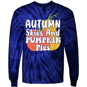 Autumn Skies And Pumpkin Pies Cute Tie-Dye Long Sleeve Shirt