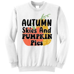 Autumn Skies And Pumpkin Pies Cute Sweatshirt