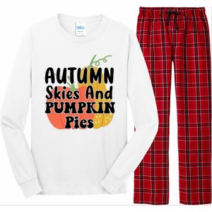 Autumn Skies And Pumpkin Pies Cute Long Sleeve Pajama Set