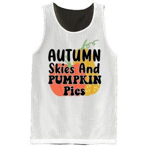 Autumn Skies And Pumpkin Pies Cute Mesh Reversible Basketball Jersey Tank