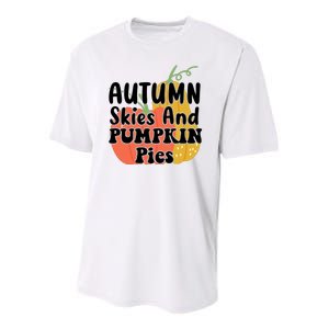 Autumn Skies And Pumpkin Pies Cute Youth Performance Sprint T-Shirt