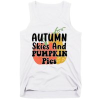 Autumn Skies And Pumpkin Pies Cute Tank Top