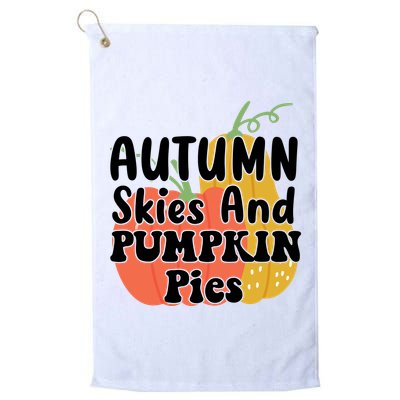Autumn Skies And Pumpkin Pies Cute Golf Towel