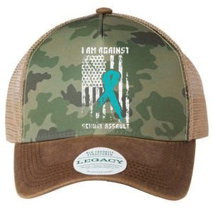 Against Sexual Assault American Flag Legacy Tie Dye Trucker Hat