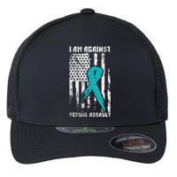 Against Sexual Assault American Flag Flexfit Unipanel Trucker Cap