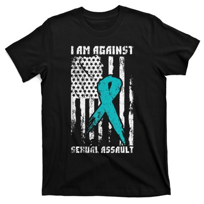 Against Sexual Assault American Flag T-Shirt